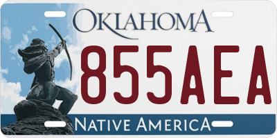 OK license plate 855AEA