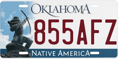 OK license plate 855AFZ