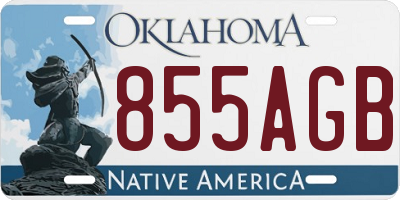 OK license plate 855AGB