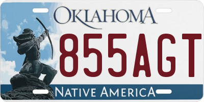 OK license plate 855AGT