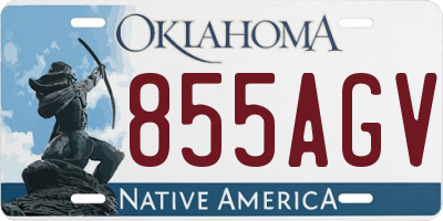 OK license plate 855AGV