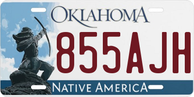 OK license plate 855AJH