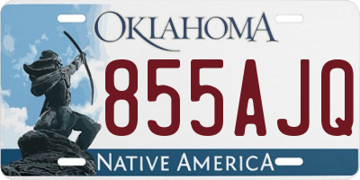 OK license plate 855AJQ