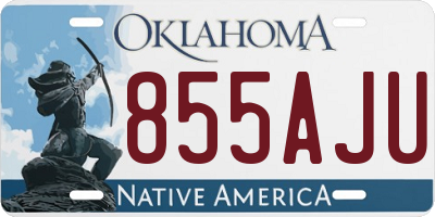 OK license plate 855AJU