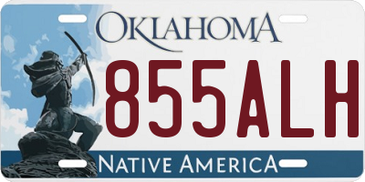 OK license plate 855ALH