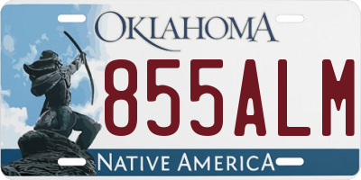 OK license plate 855ALM