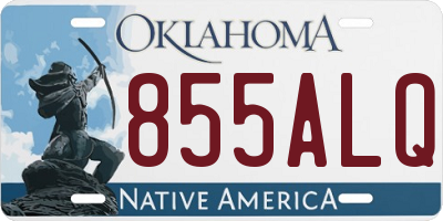 OK license plate 855ALQ