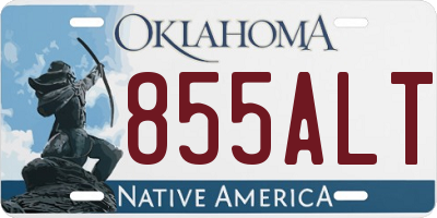 OK license plate 855ALT