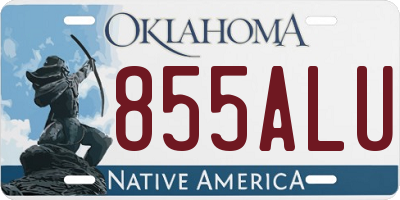 OK license plate 855ALU