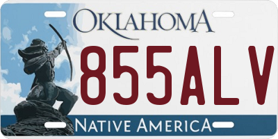 OK license plate 855ALV