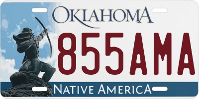 OK license plate 855AMA