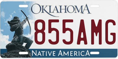 OK license plate 855AMG