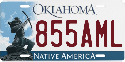 OK license plate 855AML