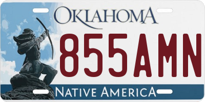 OK license plate 855AMN