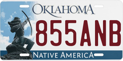OK license plate 855ANB