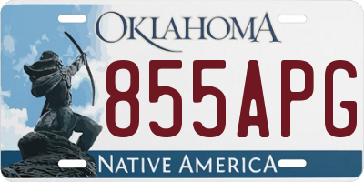 OK license plate 855APG