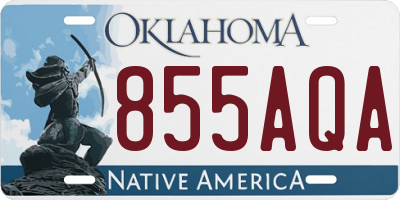OK license plate 855AQA