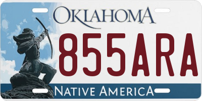 OK license plate 855ARA