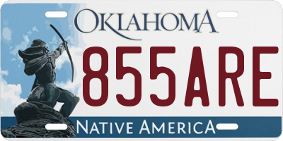 OK license plate 855ARE