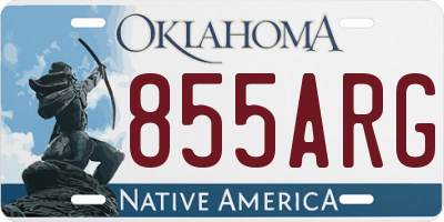 OK license plate 855ARG