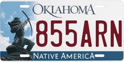 OK license plate 855ARN
