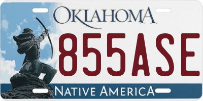 OK license plate 855ASE