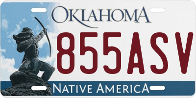 OK license plate 855ASV