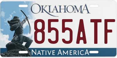 OK license plate 855ATF