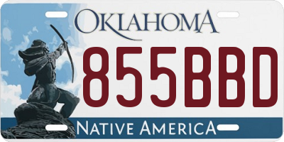OK license plate 855BBD