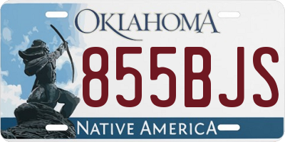 OK license plate 855BJS