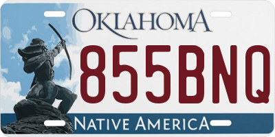 OK license plate 855BNQ