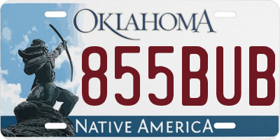 OK license plate 855BUB