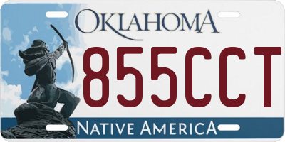 OK license plate 855CCT
