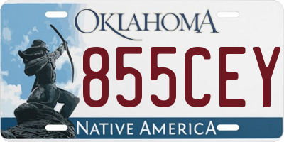 OK license plate 855CEY