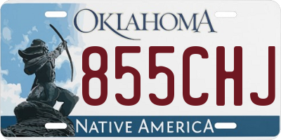 OK license plate 855CHJ
