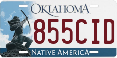 OK license plate 855CID