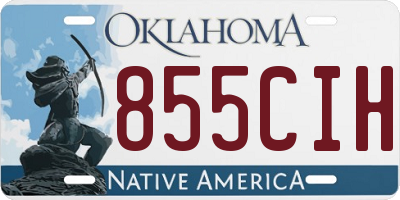 OK license plate 855CIH