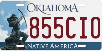 OK license plate 855CIO