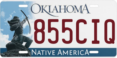 OK license plate 855CIQ