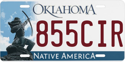 OK license plate 855CIR