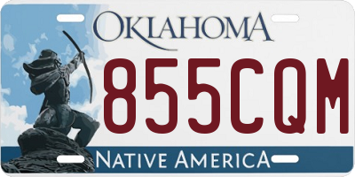 OK license plate 855CQM