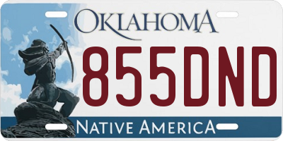 OK license plate 855DND