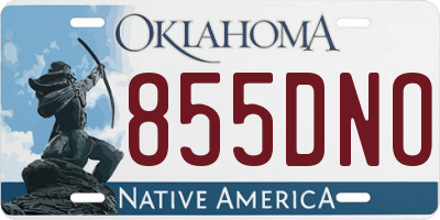 OK license plate 855DNO