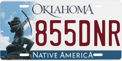 OK license plate 855DNR