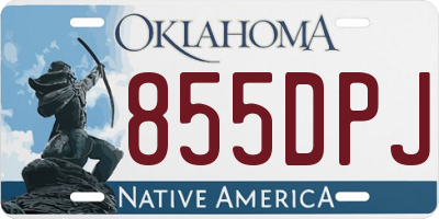 OK license plate 855DPJ