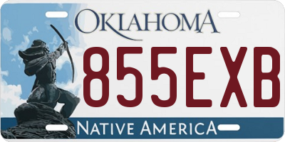 OK license plate 855EXB