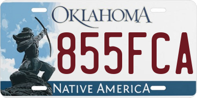 OK license plate 855FCA