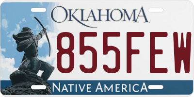 OK license plate 855FEW