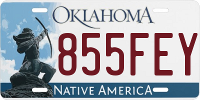 OK license plate 855FEY
