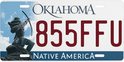OK license plate 855FFU